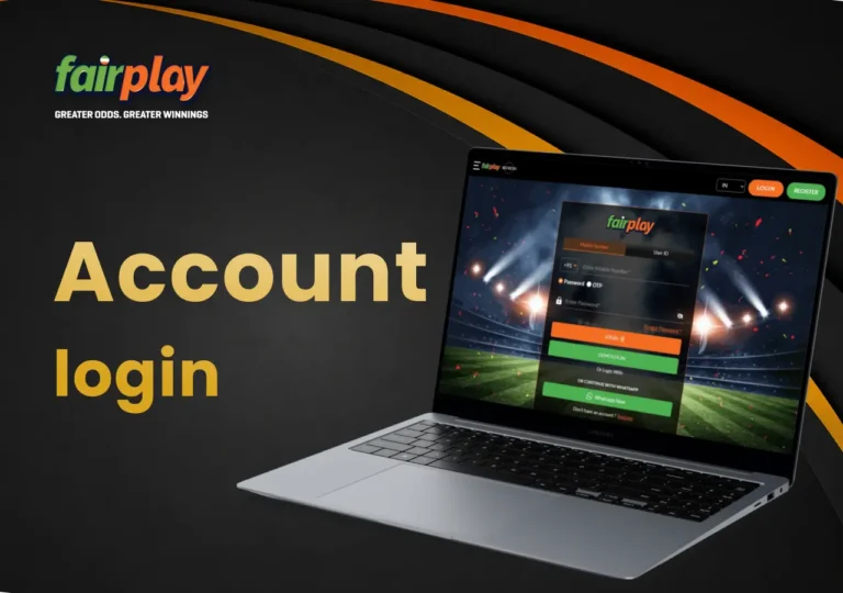 FairPlay login screen displayed on a laptop
